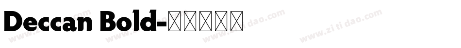 Deccan Bold字体转换